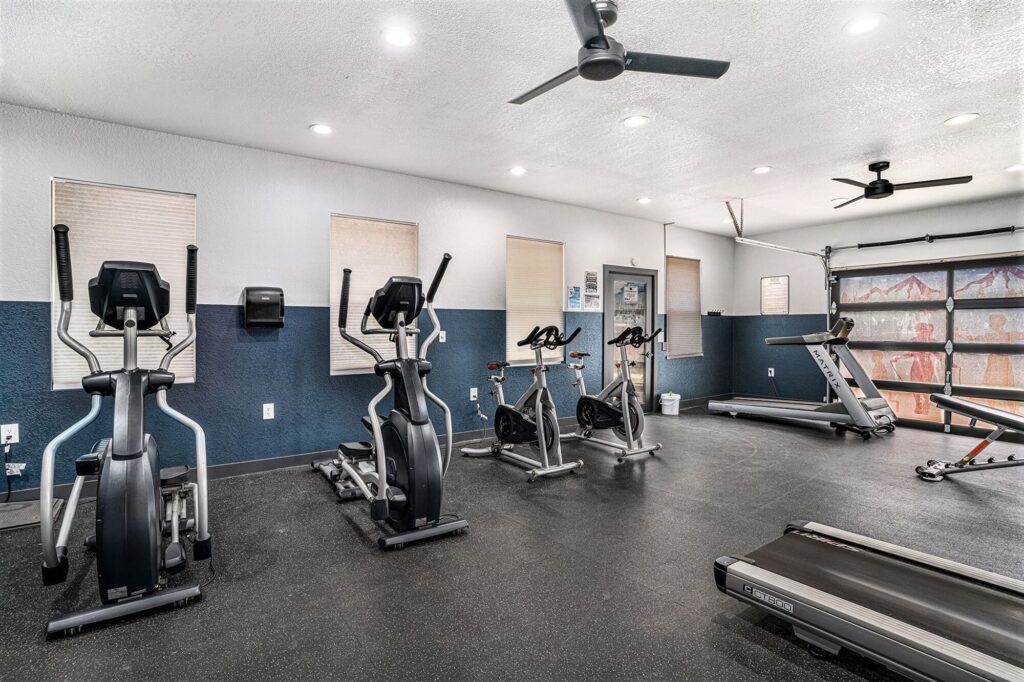 Fitness center with cardio equipment